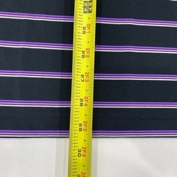 NWT Under Armour UA Stripe Polo Shirt M Loose Golf Heatgear Black Mens $60 - Picture 8 of 9